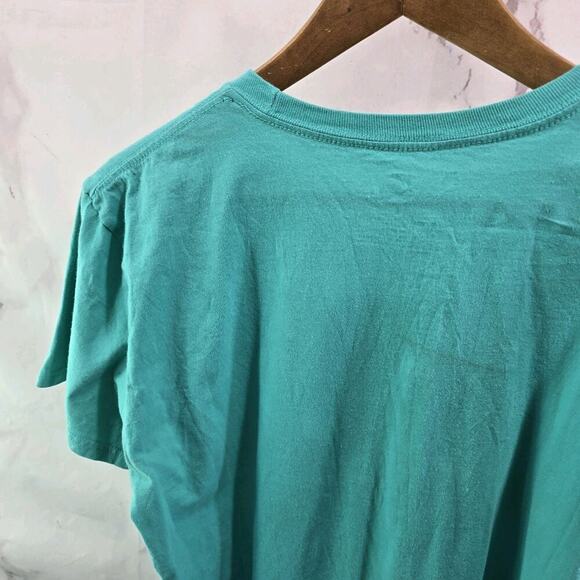 Disney T Shirt Womens Large Blue Short Sleeve Crew Walt Wood Retro Stripe Tee - Picture 6 of 8